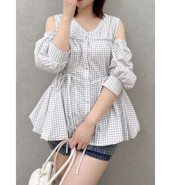 dazzlin「ギャザーバルーンペプラムブラウス」|シャツ・ブラウス|