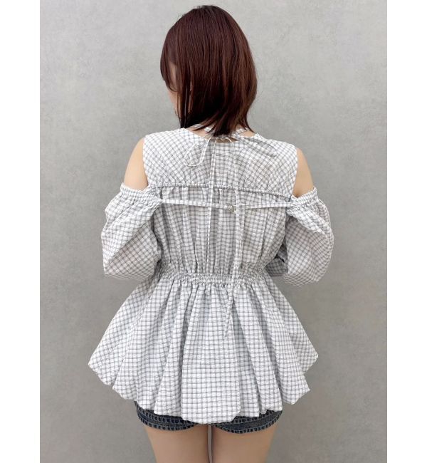 dazzlin「ギャザーバルーンペプラムブラウス」|シャツ・ブラウス|