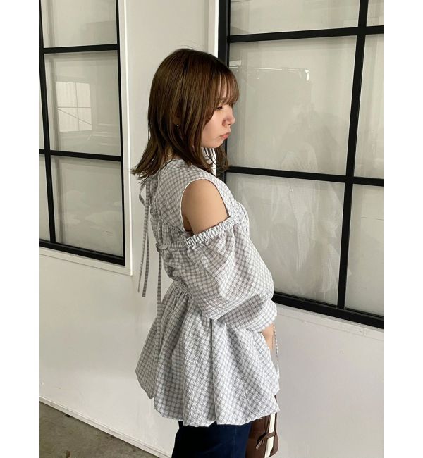 dazzlin「ギャザーバルーンペプラムブラウス」|シャツ・ブラウス|