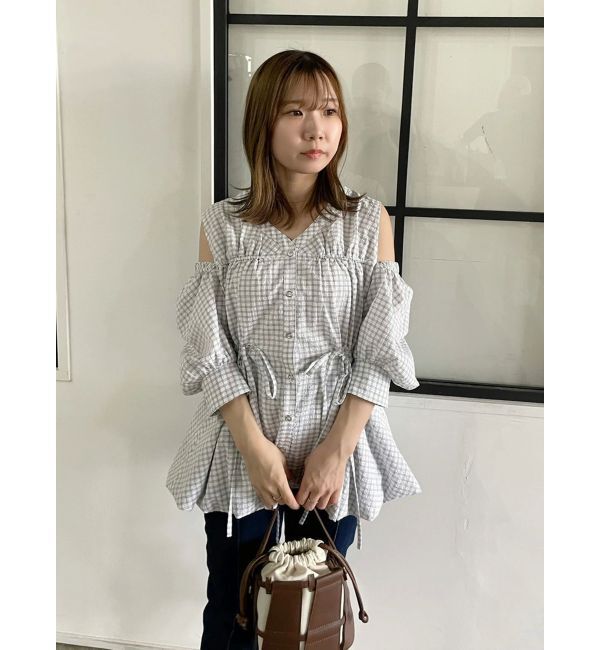 dazzlin「ギャザーバルーンペプラムブラウス」|シャツ・ブラウス|