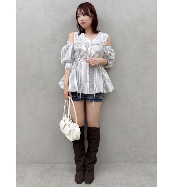 dazzlin「ギャザーバルーンペプラムブラウス」|シャツ・ブラウス|