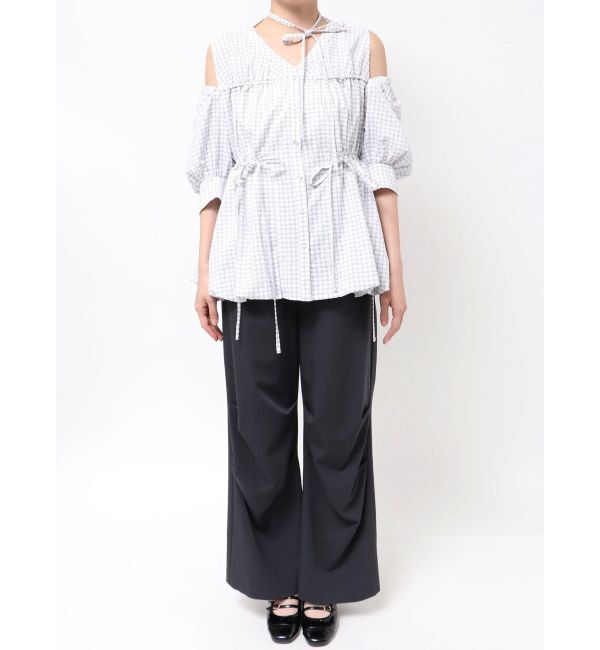 dazzlin「ギャザーバルーンペプラムブラウス」|シャツ・ブラウス|