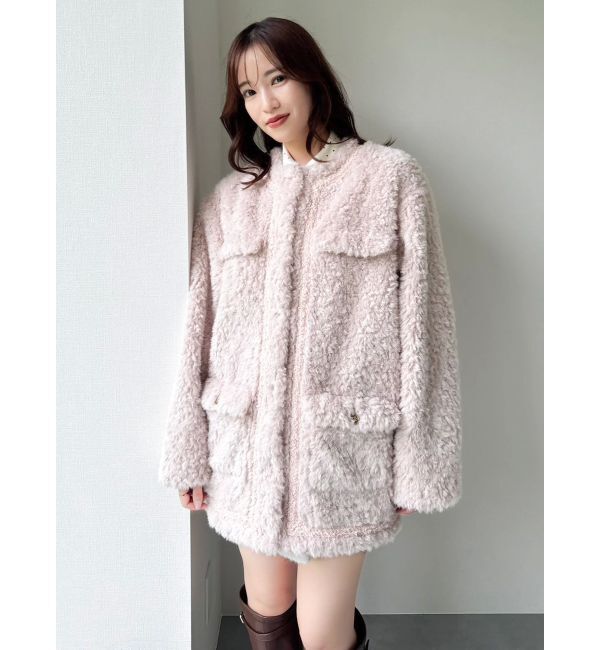 dazzlin「【20周年記念復刻！】ボアフレンチブルゾン」|ブルゾン・スタジャン|