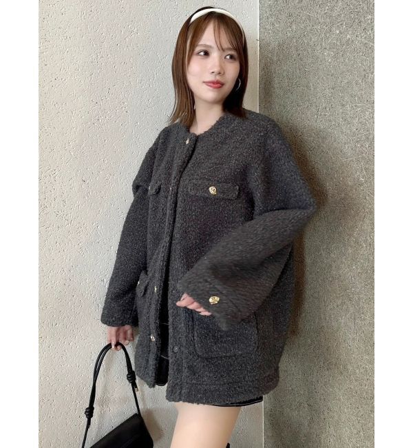 dazzlin「【20周年記念復刻！】ボアフレンチブルゾン」|ブルゾン・スタジャン|