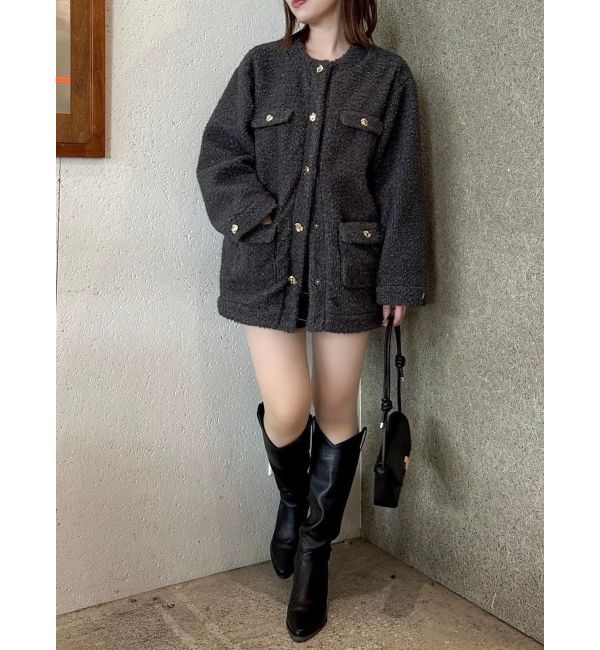 dazzlin「【20周年記念復刻！】ボアフレンチブルゾン」|ブルゾン・スタジャン|