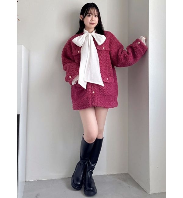 dazzlin「【20周年記念復刻！】ボアフレンチブルゾン」|ブルゾン・スタジャン|