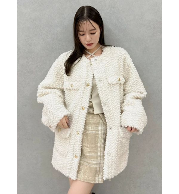 dazzlin「【20周年記念復刻！】ボアフレンチブルゾン」|ブルゾン・スタジャン|