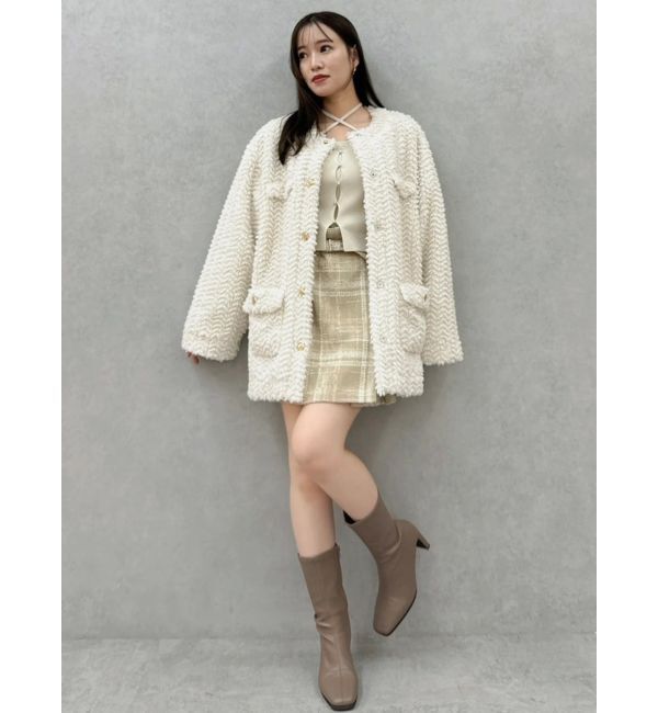 dazzlin「【20周年記念復刻！】ボアフレンチブルゾン」|ブルゾン・スタジャン|