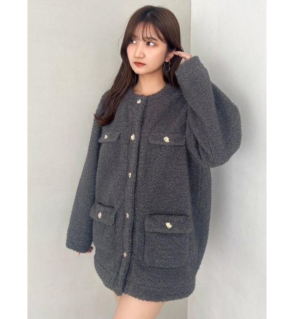 dazzlin「【20周年記念復刻！】ボアフレンチブルゾン」|ブルゾン・スタジャン|