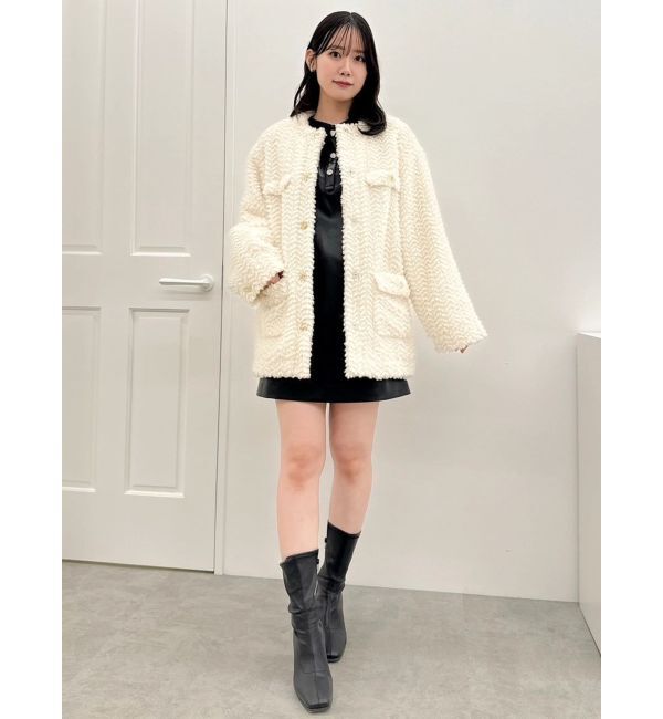 dazzlin「【20周年記念復刻！】ボアフレンチブルゾン」|ブルゾン・スタジャン|