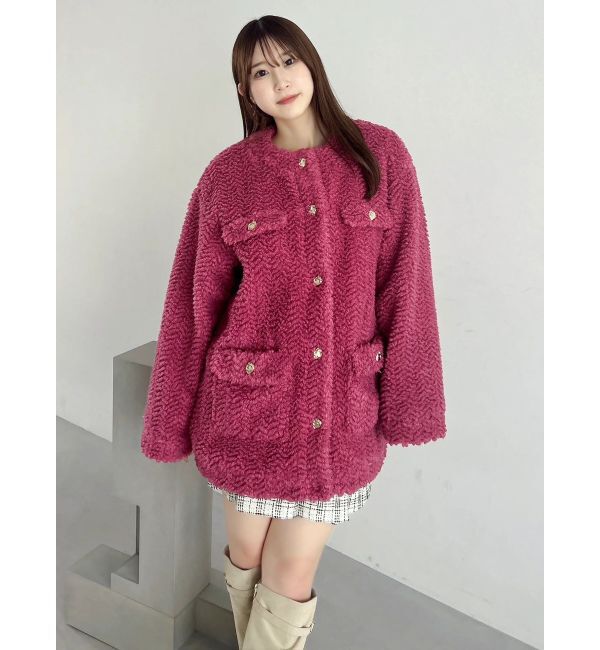 dazzlin「【20周年記念復刻！】ボアフレンチブルゾン」|ブルゾン・スタジャン|