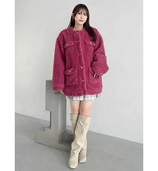 dazzlin「【20周年記念復刻！】ボアフレンチブルゾン」|ブルゾン・スタジャン|