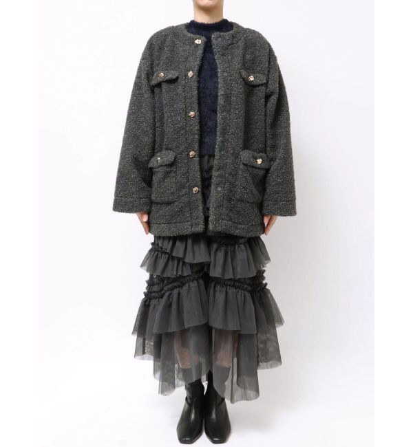 dazzlin「【20周年記念復刻！】ボアフレンチブルゾン」|ブルゾン・スタジャン|