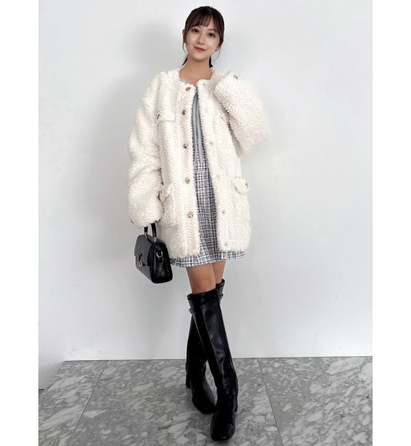 dazzlin「【20周年記念復刻！】ボアフレンチブルゾン」|ブルゾン・スタジャン|