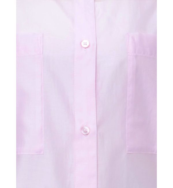 MERCURYDUO「ノーカラーバックリボンシアーシャツ」|シャツ・ブラウス|