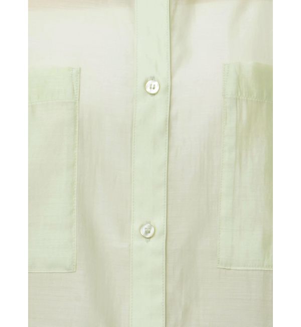 MERCURYDUO「ノーカラーバックリボンシアーシャツ」|シャツ・ブラウス|