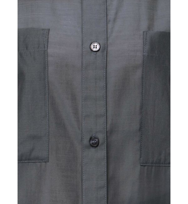 MERCURYDUO「ノーカラーバックリボンシアーシャツ」|シャツ・ブラウス|