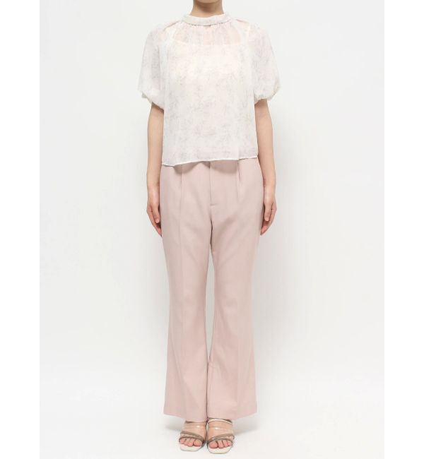 MERCURYDUO「2WAYシアー花柄リボンブラウス」|シャツ・ブラウス|