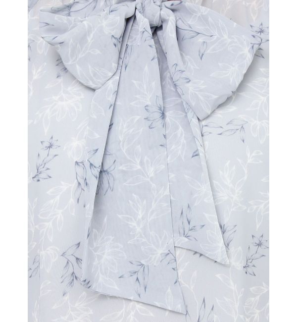 MERCURYDUO「2WAYシアー花柄リボンブラウス」|シャツ・ブラウス|