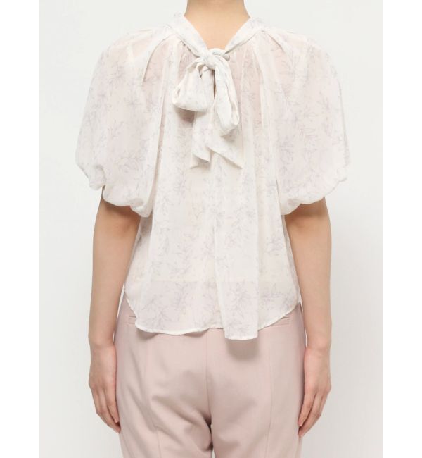 MERCURYDUO「2WAYシアー花柄リボンブラウス」|シャツ・ブラウス|