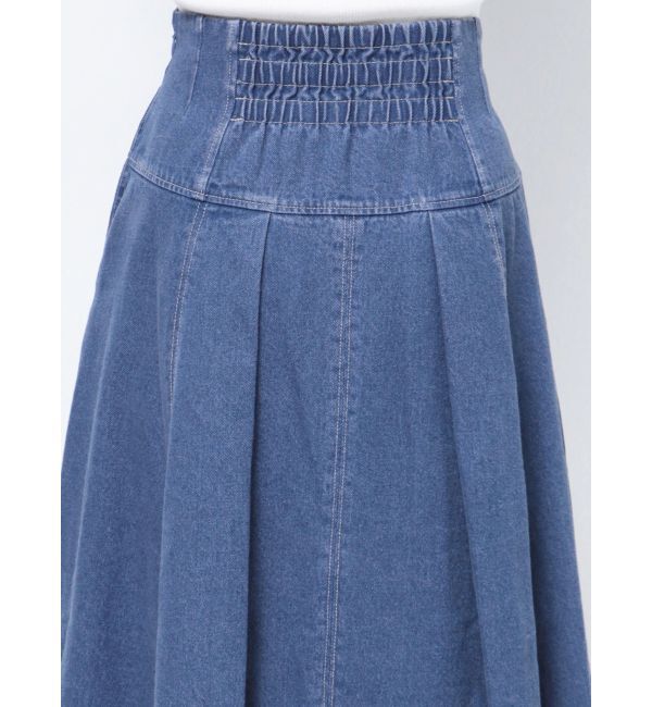 MERCURYDUO「【セットアップ着用可】ストレッチフレアーデニムスカート」|スカート|
