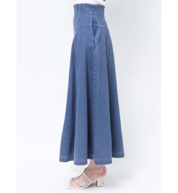 MERCURYDUO「【セットアップ着用可】ストレッチフレアーデニムスカート」|スカート|