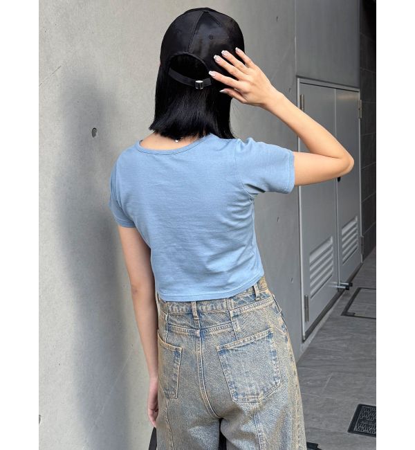 MURUA「パッチステッチクロップドT」|Tシャツ・カットソー|