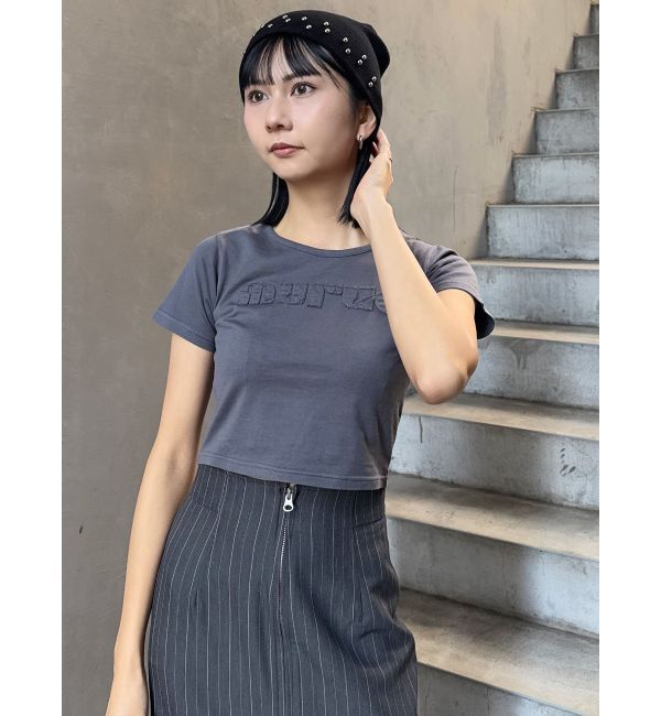 MURUA「パッチステッチクロップドT」|Tシャツ・カットソー|