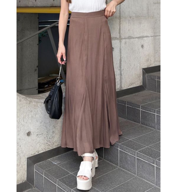 MURUA「シャイニーシアースカート」|スカート|ブラウン