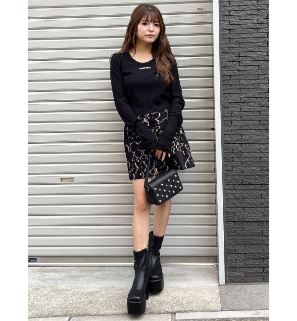 MURUA「フェイクレザースクエアブーツ」|ショートブーツ|