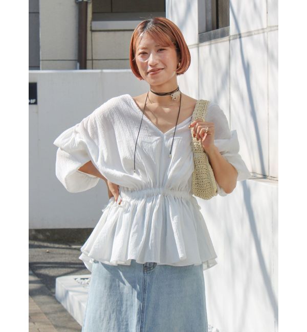 Ungrid「スリーブボリュームブラウス」|シャツ・ブラウス|