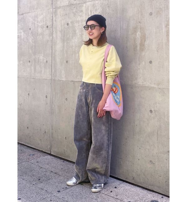 Ungrid「FAITH MILLS別注ヘンリーネックショートロングスリーブTee」|Tシャツ・カットソー|