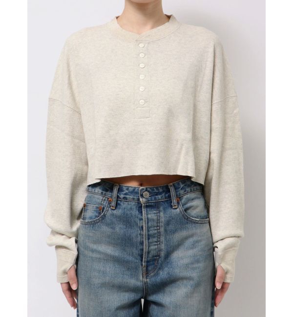 Ungrid「FAITH MILLS別注ヘンリーネックショートロングスリーブTee」|Tシャツ・カットソー|