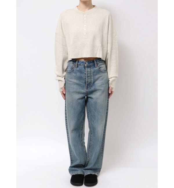 Ungrid「FAITH MILLS別注ヘンリーネックショートロングスリーブTee」|Tシャツ・カットソー|