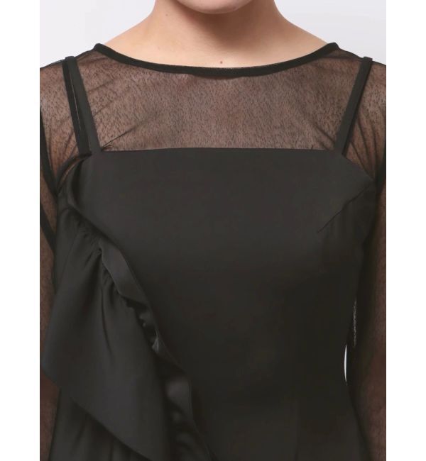 LAGUNAMOON「LADYアシンメトリーフリルキャミドレス」|ドレス|