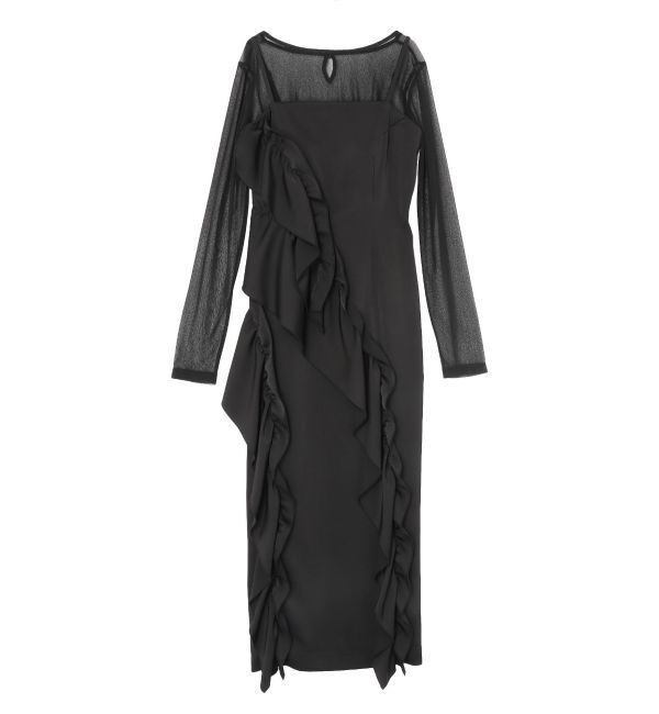 LAGUNAMOON「LADYアシンメトリーフリルキャミドレス」|ドレス|