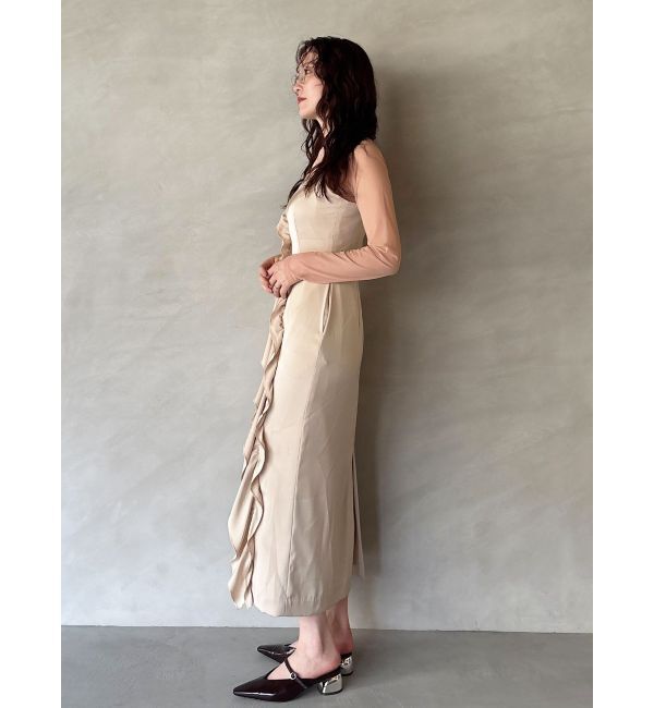 LAGUNAMOON「LADYアシンメトリーフリルキャミドレス」|ドレス|