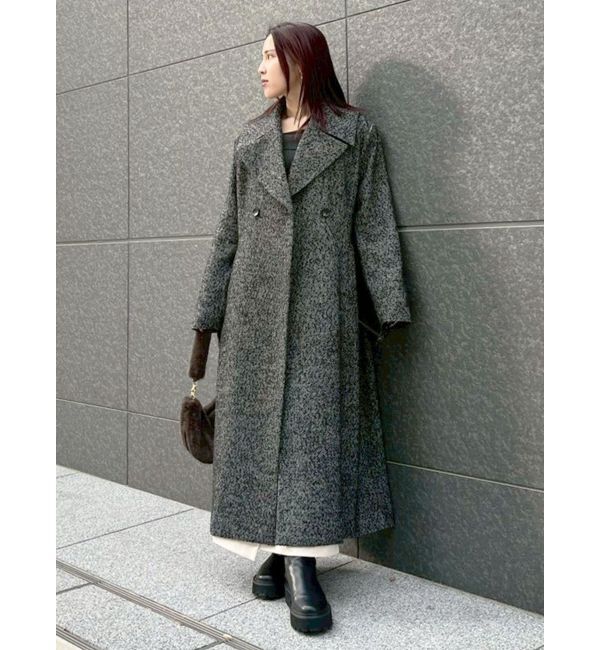 LAGUNAMOON「ウエストタックウールブレンドツイードコート」|その他|