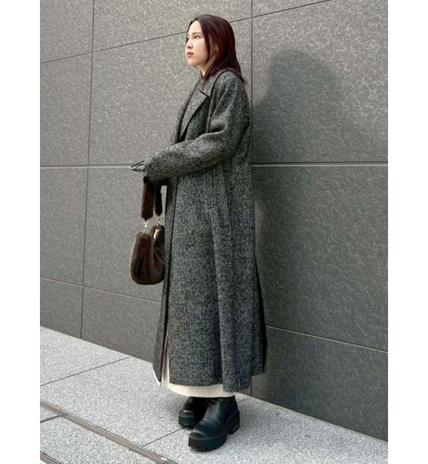 LAGUNAMOON「ウエストタックウールブレンドツイードコート」|その他|