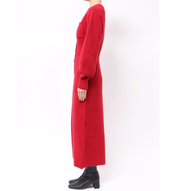 LAGUNAMOON「フロントポケットIラインニットワンピース」|ワンピース|