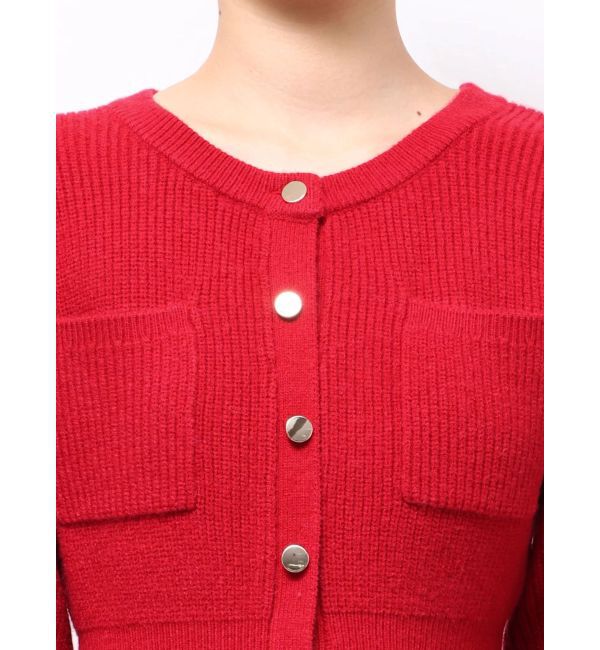 LAGUNAMOON「フロントポケットIラインニットワンピース」|ワンピース|