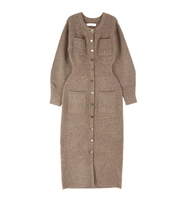LAGUNAMOON「フロントポケットIラインニットワンピース」|ワンピース|