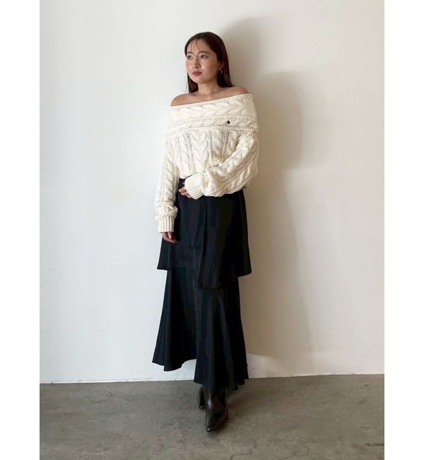 LAGUNAMOON「ヘムスリットティアードスカート」|スカート|