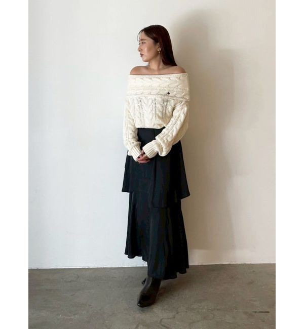 LAGUNAMOON「ヘムスリットティアードスカート」|スカート|