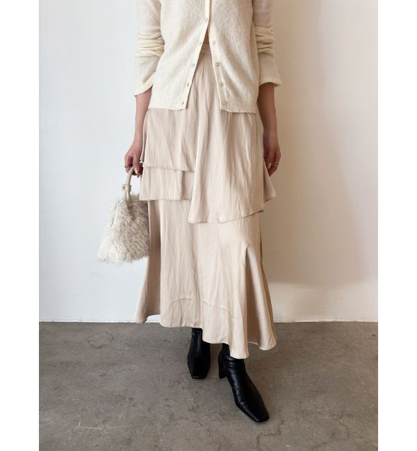 LAGUNAMOON「ヘムスリットティアードスカート」|スカート|
