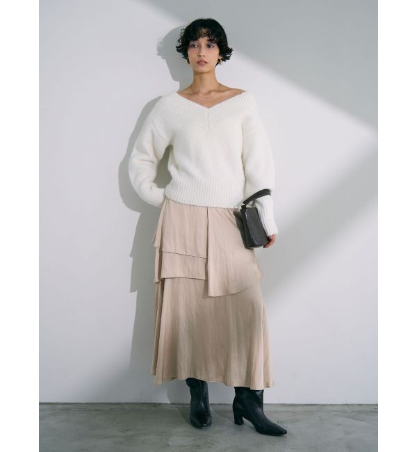 LAGUNAMOON「ヘムスリットティアードスカート」|スカート|