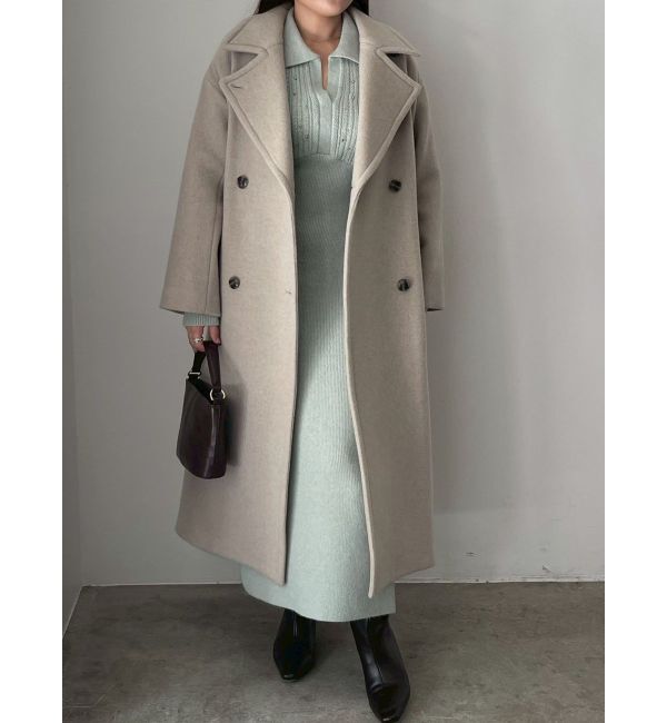 LAGUNAMOON「【REVIVAL】ケーブルビジューIラインニットワンピース」|ワンピース|