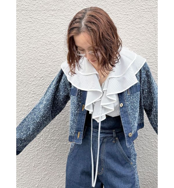 LAGUNAMOON「ラッフルパイピングブラウス」|シャツ・ブラウス|