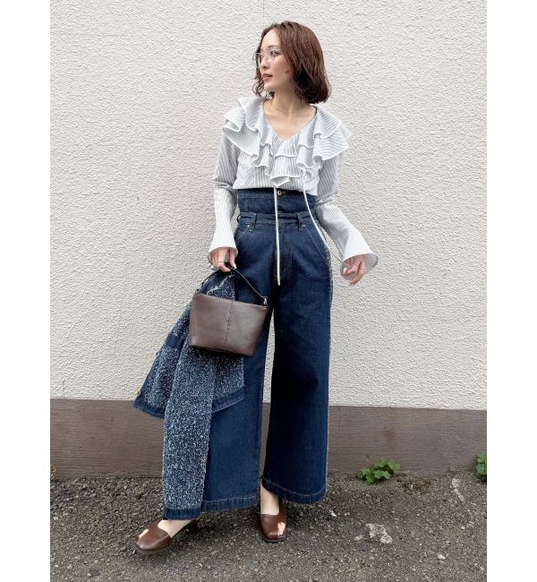 LAGUNAMOON「ラッフルパイピングブラウス」|シャツ・ブラウス|