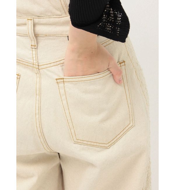 LAGUNAMOON「ハイウエストラインディティールデニムパンツ」|デニム|